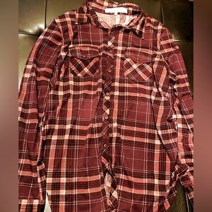 Eden And Olivia Maternity Flannel Button Down Flannel